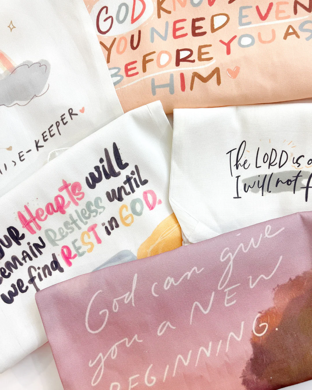 The Letterer Faith-Inspired Tote Bag (10 Designs Available)